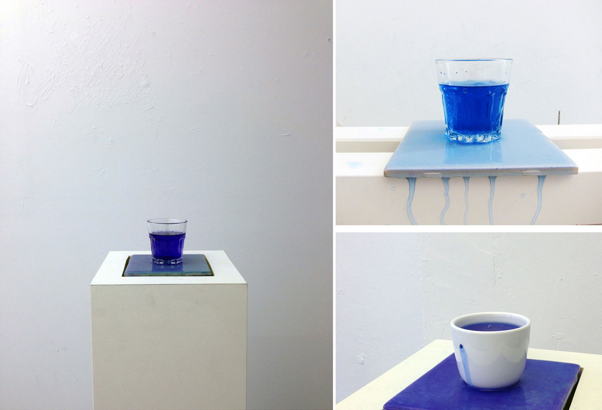 Keren Benbenisty, 'Avec le Vide, Les Pleins Pouvoirs (With the void, full powers)', 2013, Kinetic installation, pump, blue ink, water, porcelain, glassware, pedestal, variable dimensions. Courtesy the artist.