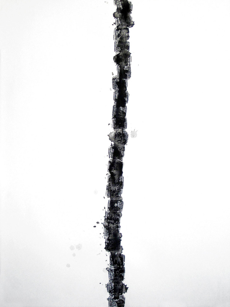Spider Salehi, 'Mohr II (prayer stone)', 2010-2011, mixed media on paper, 22” x 30”. Image courtesy the artist.