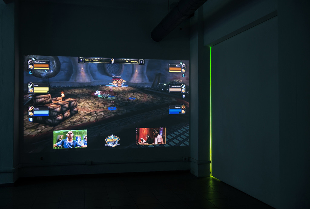 Marco Strappato, 'W.o.W – Grand Final ’15', 2015, mp4, laptop, active speakers, projection, loop, size variable. Image courtesy the artist and The Gallery Apart.