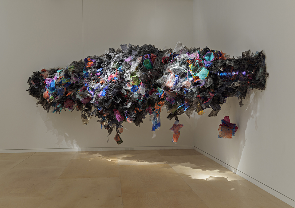 Aaditi Joshi, 'Untitled', 2016, fused plastic bags, acrylic paint, LED lighting, wooden armature, 108 x 78 x 288 in (approx). Photo: © Museum of Fine Arts, Boston. Image courtesy the artist and Gallery Maskara.