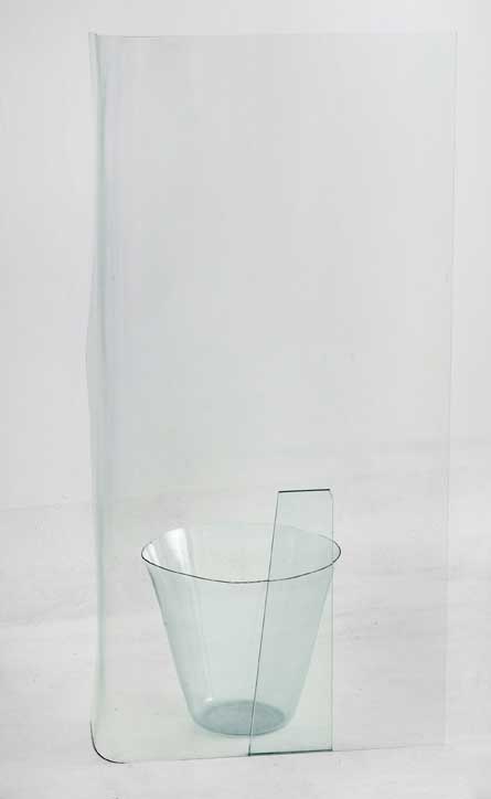 Michela de Mattei, 'Ingombro#1(ricordarsi di innafiare limone)', 2014, thermoforming float glass, 110 x 52 x 33 cm. Photo: M3Studio. Image courtesy Ex Elettrofonica.